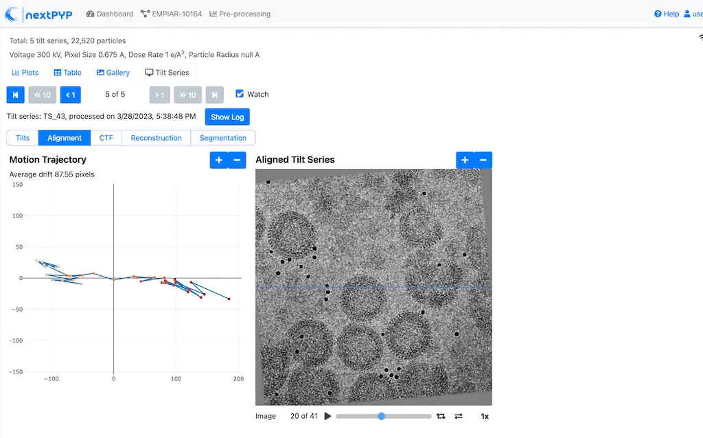 Tilt-series (Alignment)